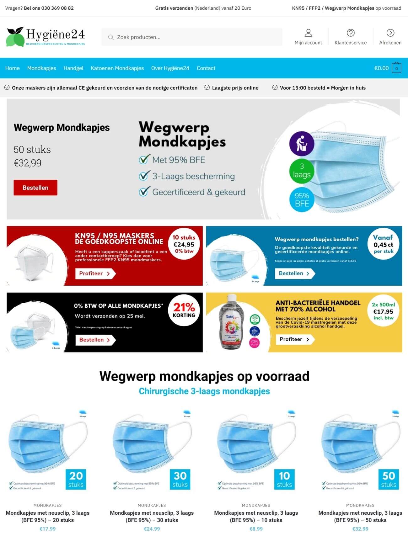 webdesign, SEA en marketing case Hygiëne24